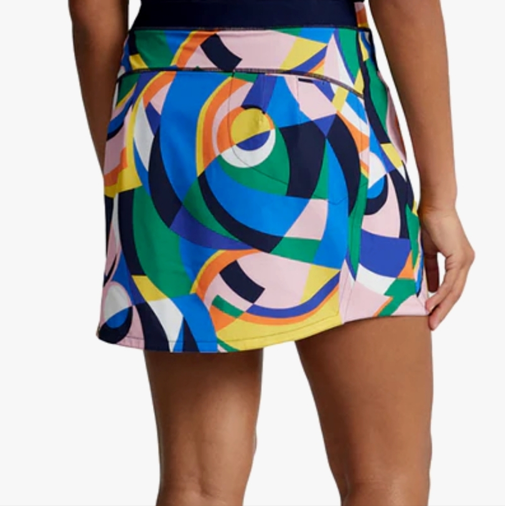 🌷Ralph Lauren 15" Print Performance Skort Riviera Abstract Women's Size Medium - Picture 8 of 11